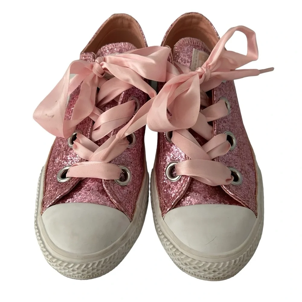 Converse All Star Party Dress Low Top Pink Glitter Sneakers